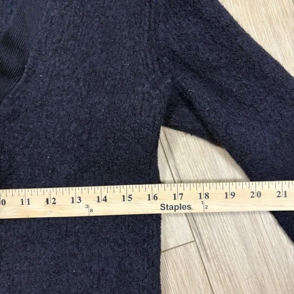 Ted Baker Long Sleeve Cardigan Navy Blue SWEATER Medium Wool V Neck - Picture 5 of 7